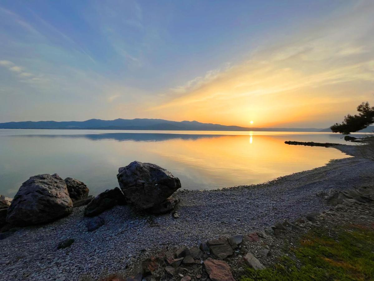 Seafront Traditional Stone House In Sunset Olive Grove - B Villa Alyfanta Dış mekan fotoğraf